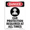 Signmission OSHA Sign, Ear Protection Required, 24in X 18in Plastic, 18" W, 24" H, Portrait, OS-DS-P-1824-V-1189 OS-DS-P-1824-V-1189 - alternate 1